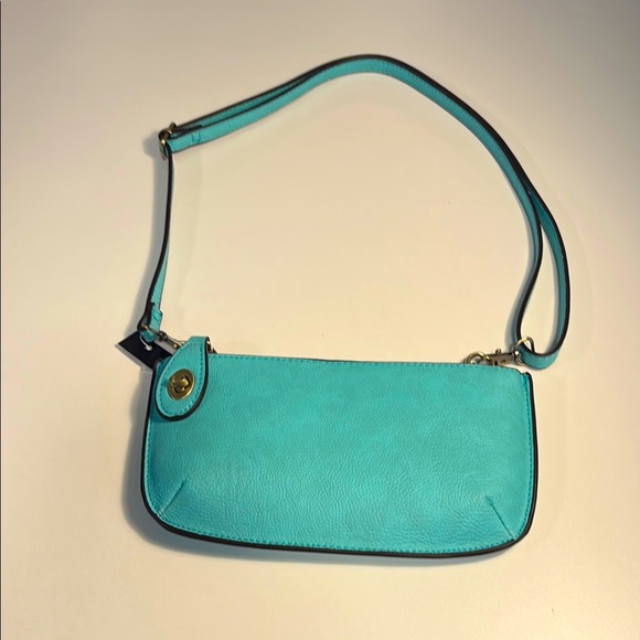 Elegant Turquoise Crossbody or Wristlet Wallet Purse Clutch - Picture 1 of 4